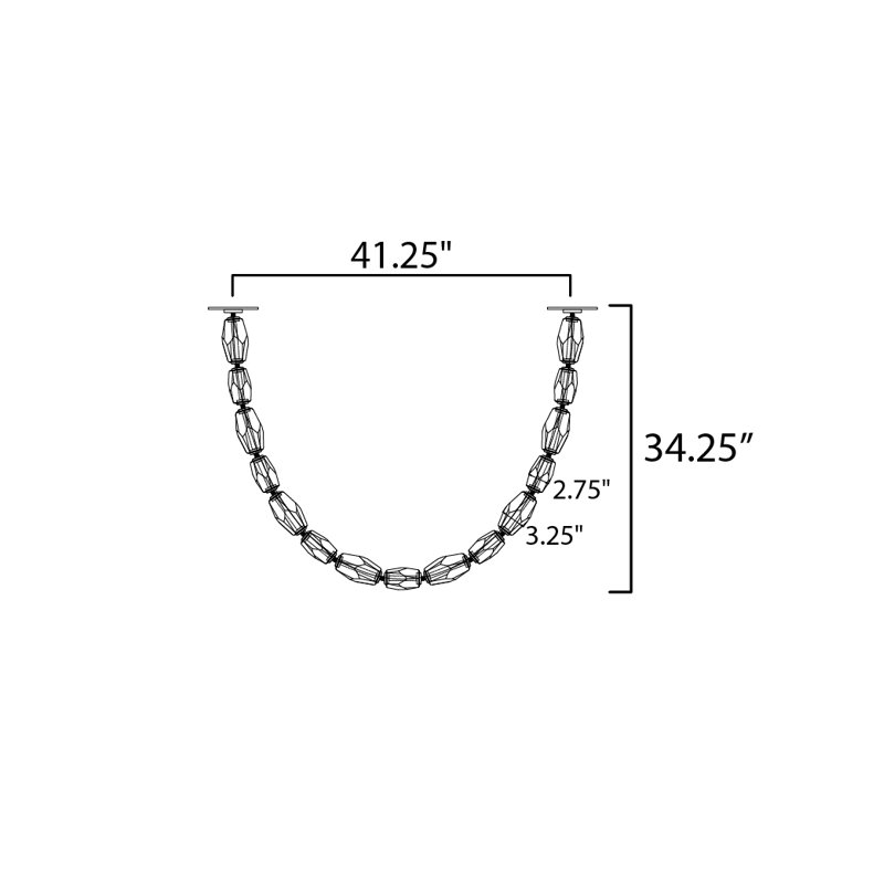 31 - Light LED Flush Mount, Polished Chrome
