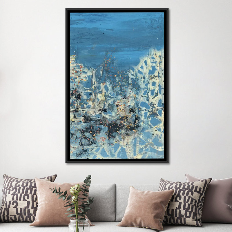 «Treading Water I» par PI Galerie - reproduction sur toile tendue, H 26 po x l 18 po x P 1,5 po, Toile avec cadre noir