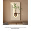 Plantes vertes hydroponiques de style crème avec lumière ambiante à DEL, décoration murale en grès-1468376516
