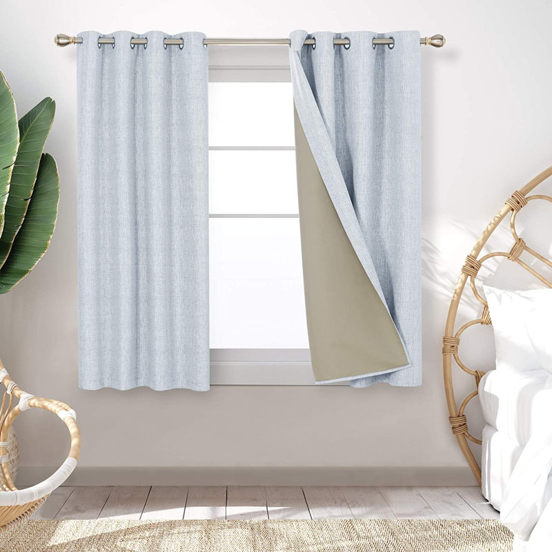 Mindarie Blackout Curtain Pair, 52" W x 84" L, Navy Blue
