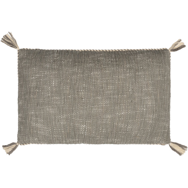 Housse et insert de coussin en coton Tenor, Housse de coussin seulement - sans coussin, Crème / noir