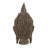 Reva Meditating Buddha Head Sculpture, Rustic Distressed Brown 12 Inch