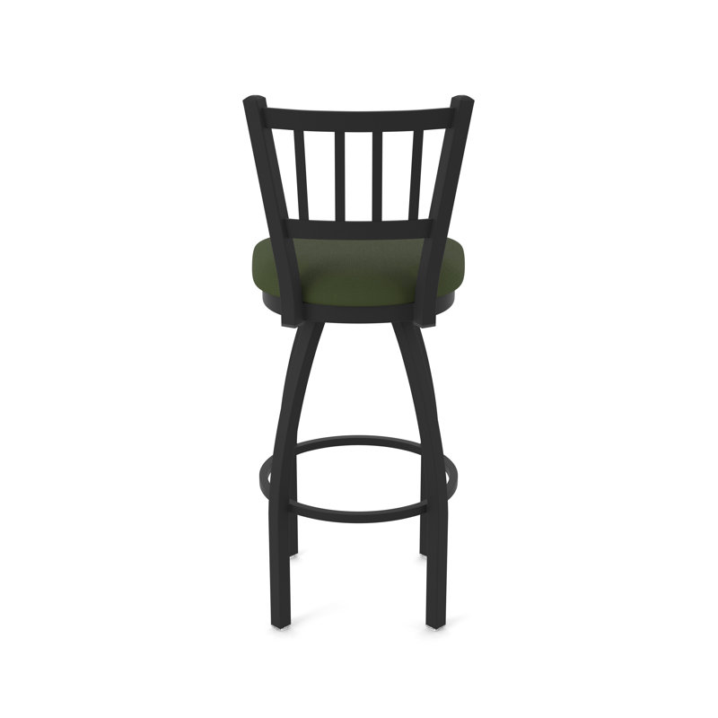 Tabouret pivotant XL 810 Contessa, Noir froissé, Vinyle - pin Canter, Très haut (assise de 36 po de hauteur)