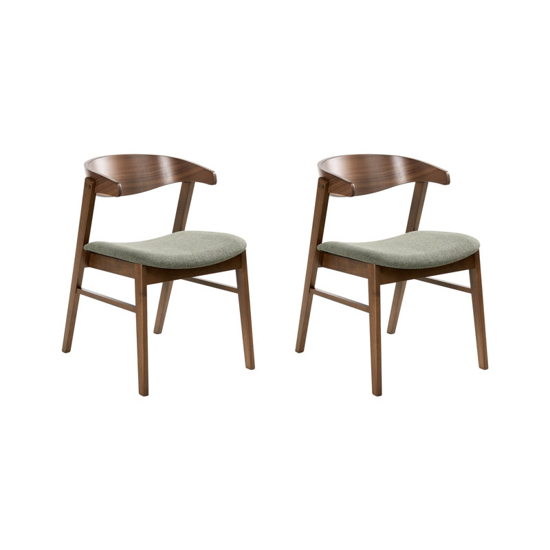 45cm H Fabric Upholstered Low Back Side Chair, Green