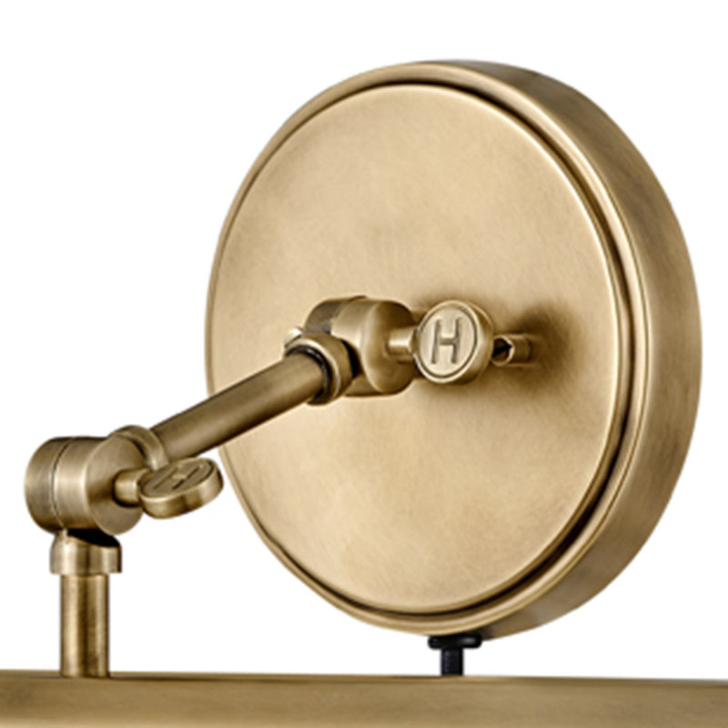 Arti 20-in Adjustable Accent Sign Light - Hardwired or Plug-in, Heritage Brass