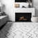 Tapis performance blanc moderne à poils longs Sofie