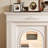 Beige Solid Wood Electric Fireplace-1267917160