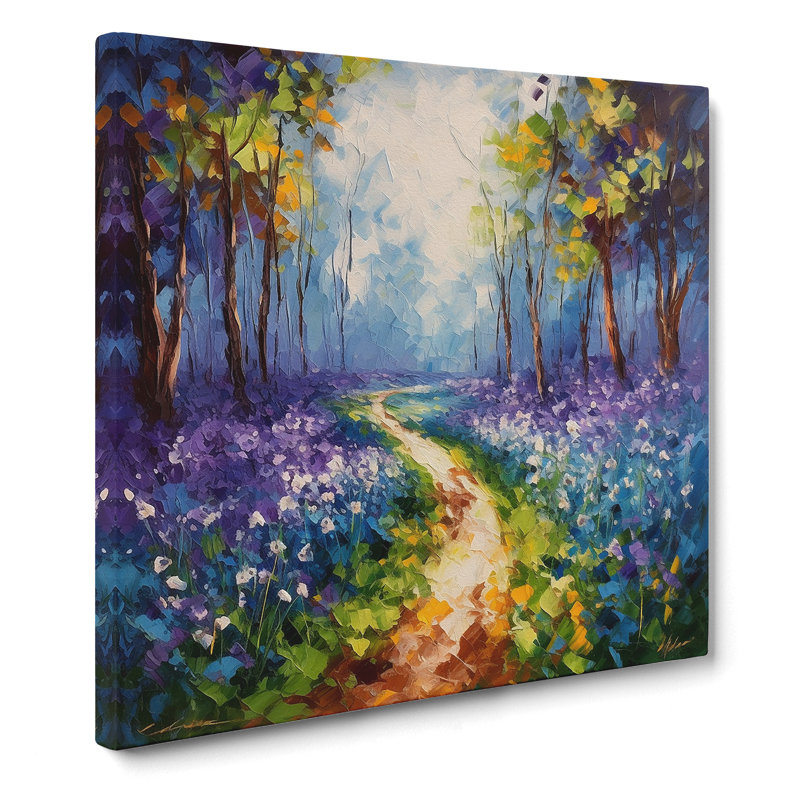 Bluebell Field Palette Knife No.2 - No Frame Print, 50cm H x 50cm W x 3cm D