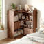  Bibliothèque moderne ajustable H 38 "- rangement ouvert et fermé, en forme de L ou droite, pour le salon, la chambre à coucher, le bureau personnel, H 38 po x l 46,7 po x P 9,4 po-1024366995-1024366996