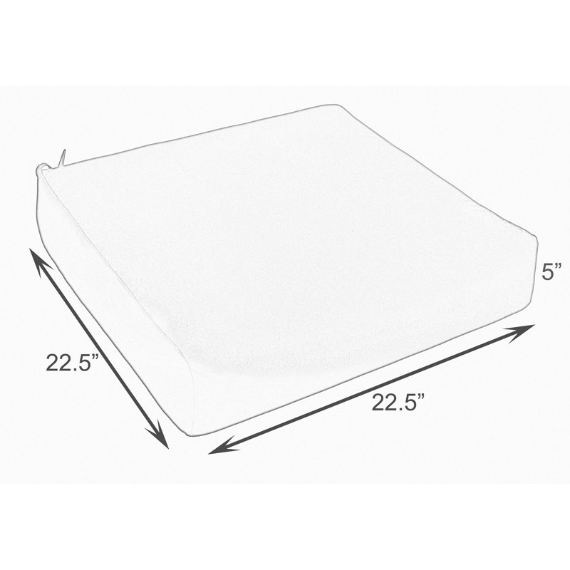 Azelia Outdoor 5'' Dining Chair Back Cushion