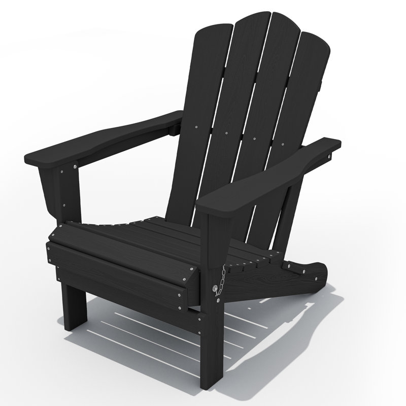 Chaise Adirondack pliante Teo, Noir