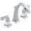 Robinet pour salle de bain Dryden, chrome, 3 trous, 8 pouces, robinet à deux poignées pour meuble-lavabo, ensemble de drain en métal