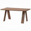 Table de salle à manger rectangulaire Nory, brun noyer scandinave, 63 po Nory
