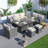 Wicker/Rattan 8 - Person Seating Group with Cushions