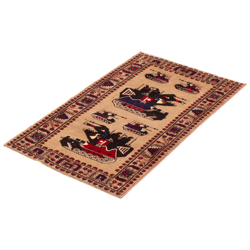 Tapis brun foncé Saim Rare War 2 pi 9 po x 4 pi 8 po