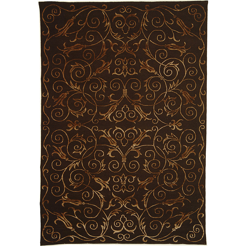 Tapis tibétain en soie et laine noué à la main, Rectangle 9 pi x 12 pi