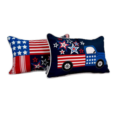Ensemble de 2 coussins décoratifs d'extérieur 11 po x 17 po