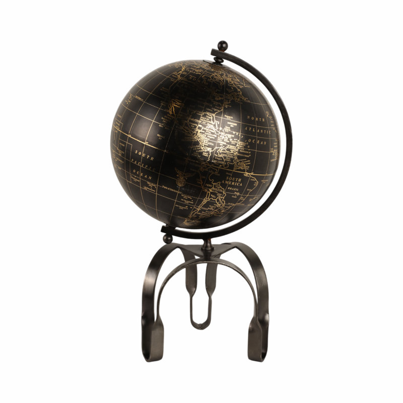 22" Rally Large Metal Globe, 22" H x 13" W x 13" D