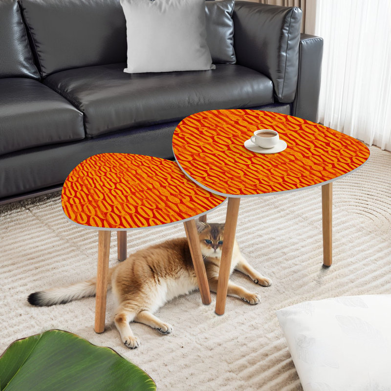 Ensemble de 2 tables basses gigognes Triangle