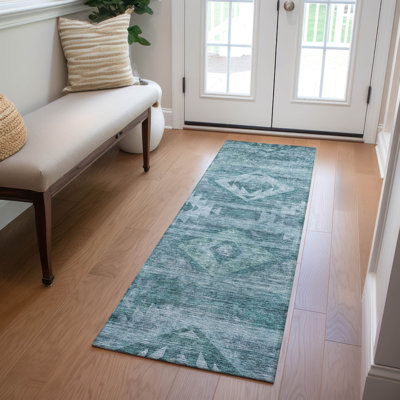 Tapis d'intérieur / extérieur en polyester tissé à la machine Shanquil Southwestern