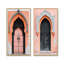 Ensemble de 2 pièces d'art ornementales avec porte marocaine orange Rhapsody-372757750-372757751