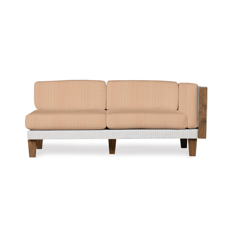 Catalina Outdoor 2 - Seat Loveseat, White, Demo Oatmeal
