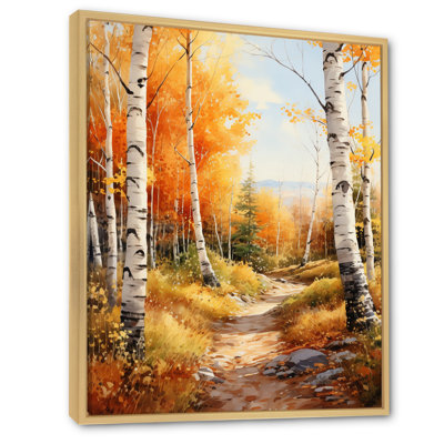 Birch Woods Autumn Sonata III, reproduction d'art sur toile