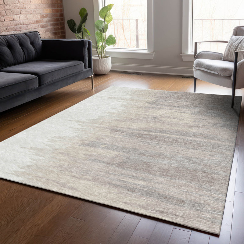 Machine Washable Indoor/Outdoor Chayden ACN1050 Rust Rug, Rectangle 9' x 12'