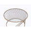 Table basse en verre transparent avec finition champagne Bluelipe