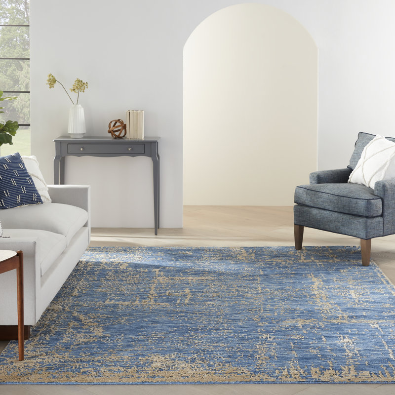 Abstract Hand Woven Area Rug, Rectangle 7'9" x 9'9"