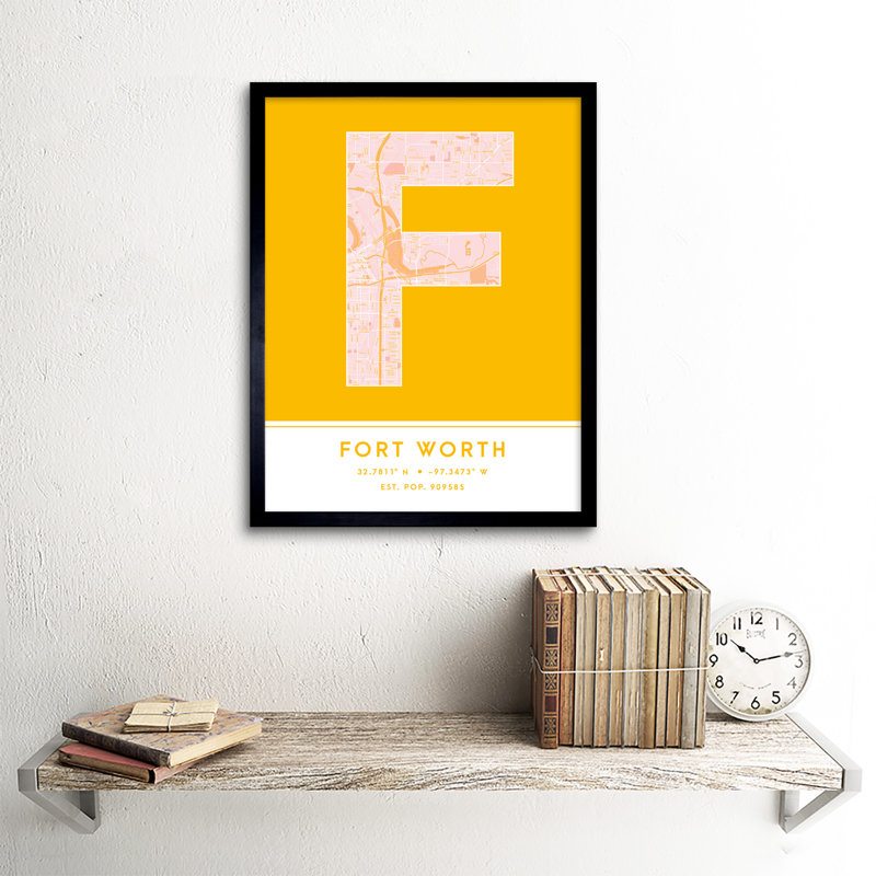 Fort Worth Texas United States City - Single Picture Frame Typography