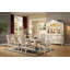 Chaise d'appoint capitonnée Caviness en or rose et blanc perle (ensemble de 2)