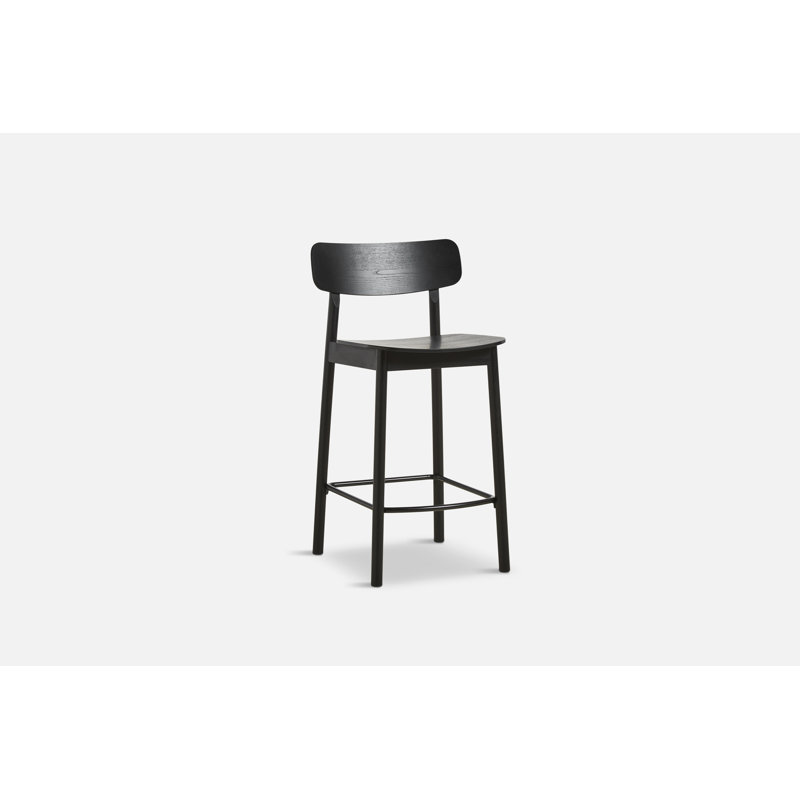 Soma Bar Stool, Black, Counter Stool (25.59'' Seat Height)
