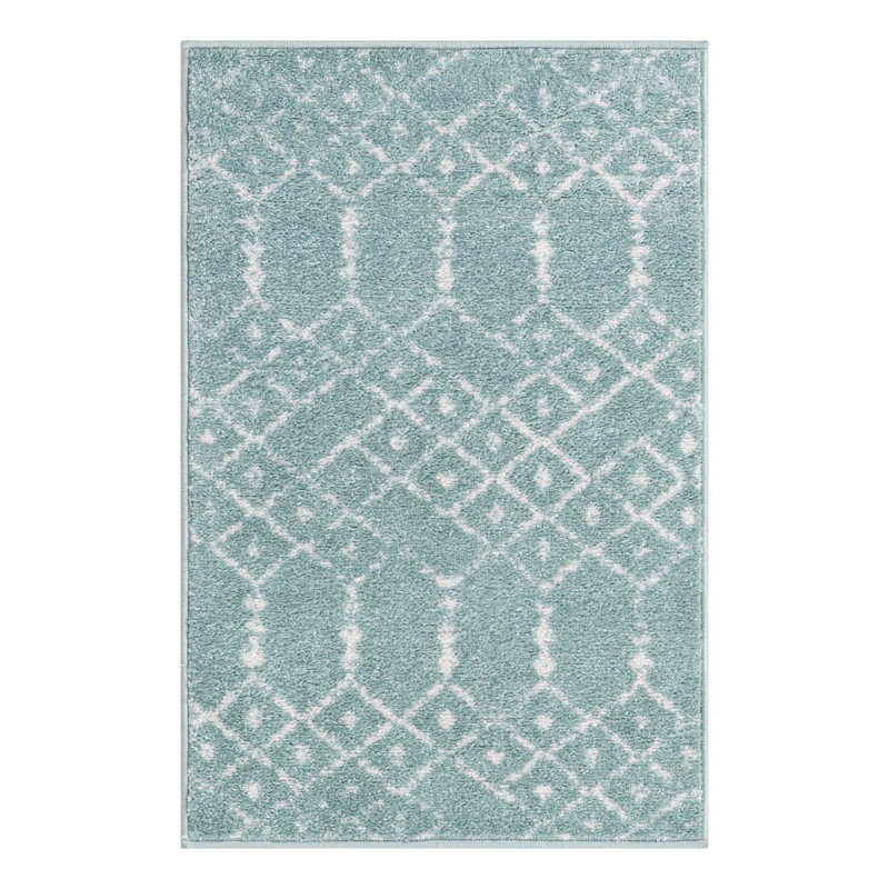 Sierra Geometric Area Rug, Rectangle 2' x 3', Aqua