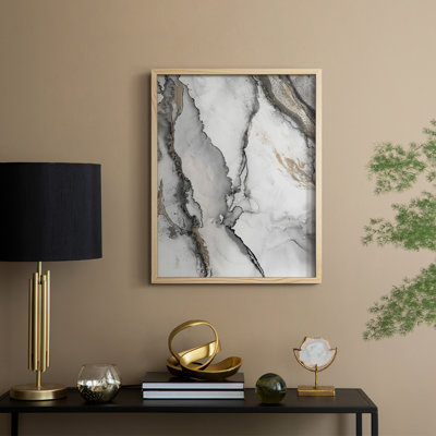 Abstract Ink Fantasy I Framed Print - Solid Wood