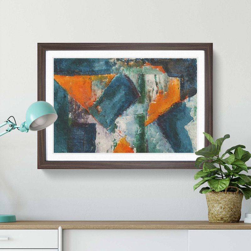 Abstract Vol.62 by S.Johnson - Single Picture Frame Print, 24cm H x 33cm W x 2cm D, Walnut Framed