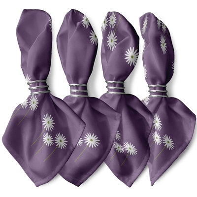Daisy May Polyester Floral Square Napkin