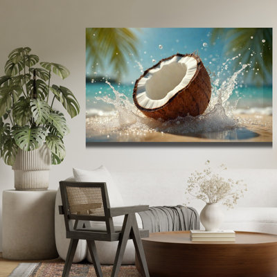 Art mural en verre trempé Coconut Splash