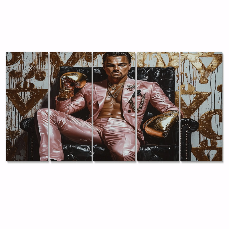 «Wolf Of Wall Street Never Quit Boxer In Gloves - Man», reproduction d'art mural, H 28 po x l 60 po