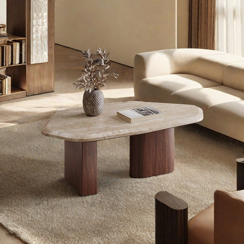 Table basse Wabi-sabi, Brun noisette, H 13,77 po x L 33,46 po x l 19,68 po