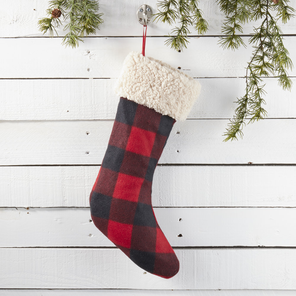 Sylvia Buffalo Plaid Sherpa Stocking Steelside™