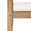 Chaise d'appoint 28 po Mid-Century moderne en bois d'acacia résistant aux intempéries