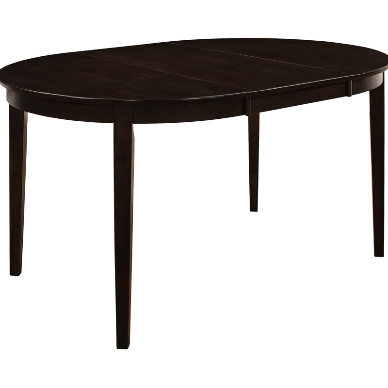 Table ovale Cappuccino avec cadre et feuille