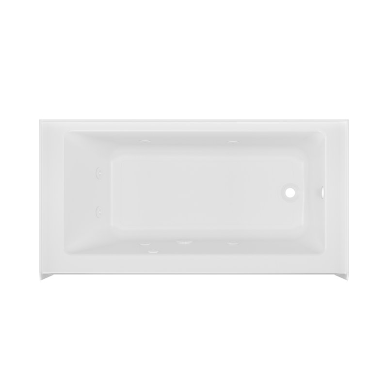 SIGNATURE® Rectangle Flat Front 6030 Skirted Whirlpool, Right, No