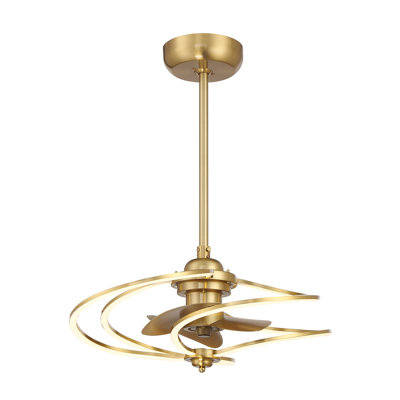 Peshawa 24" LED Fandelier in Brass with Remote Control