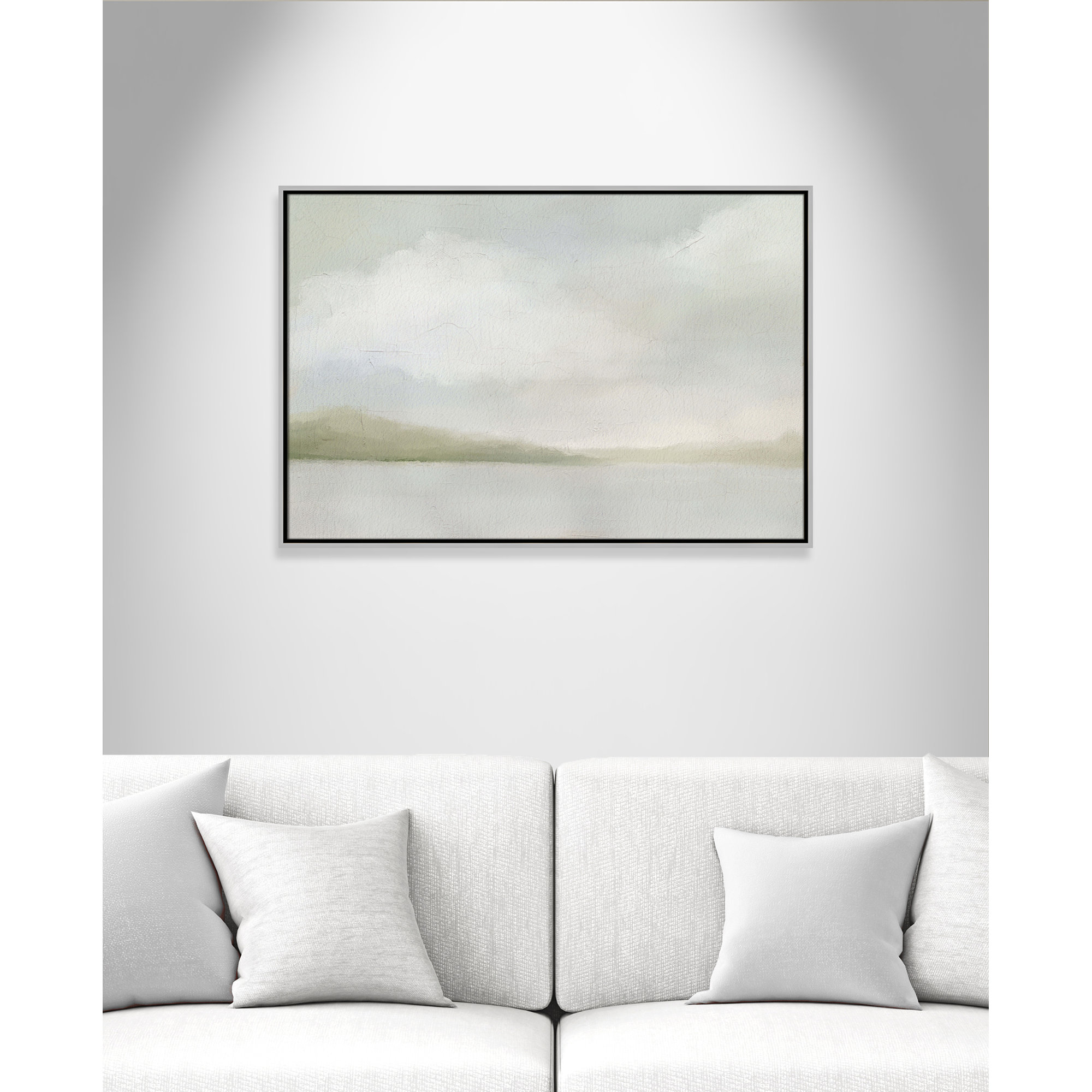 A Tranquil Morning, Silver, 25.5" H x 37.5" W
