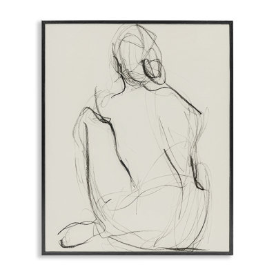 «Nude figure», estampe numérique encadrée par Victoria Barnes bh-714