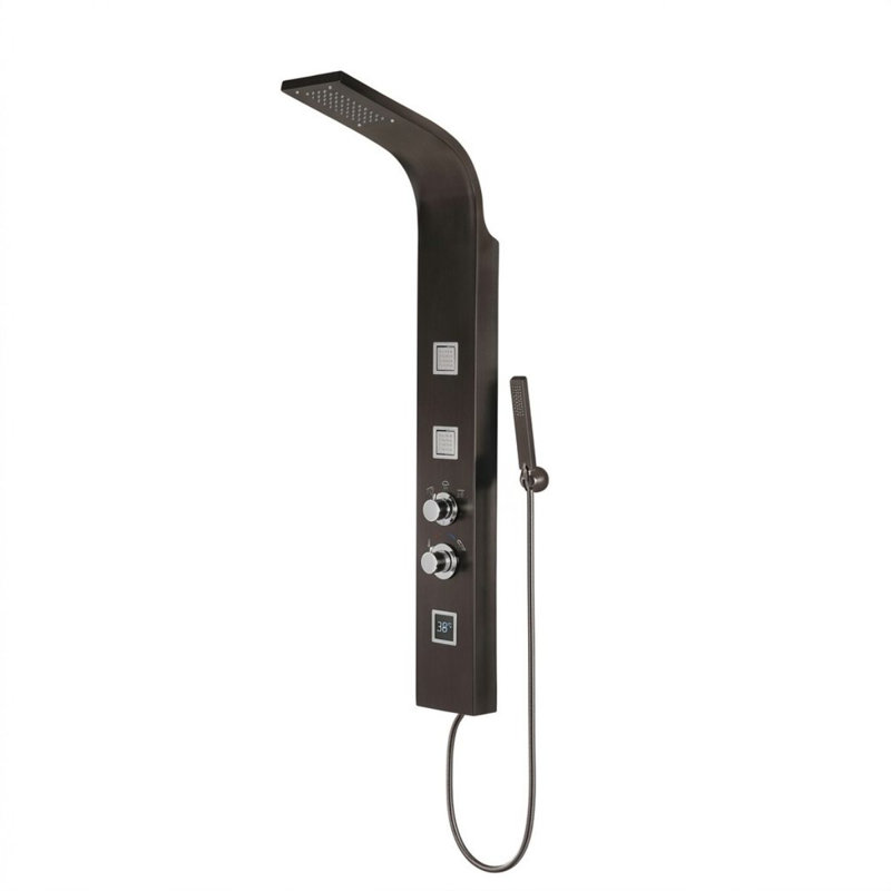 Panneau de douche Hospitality Belem en bronze huilé foncé