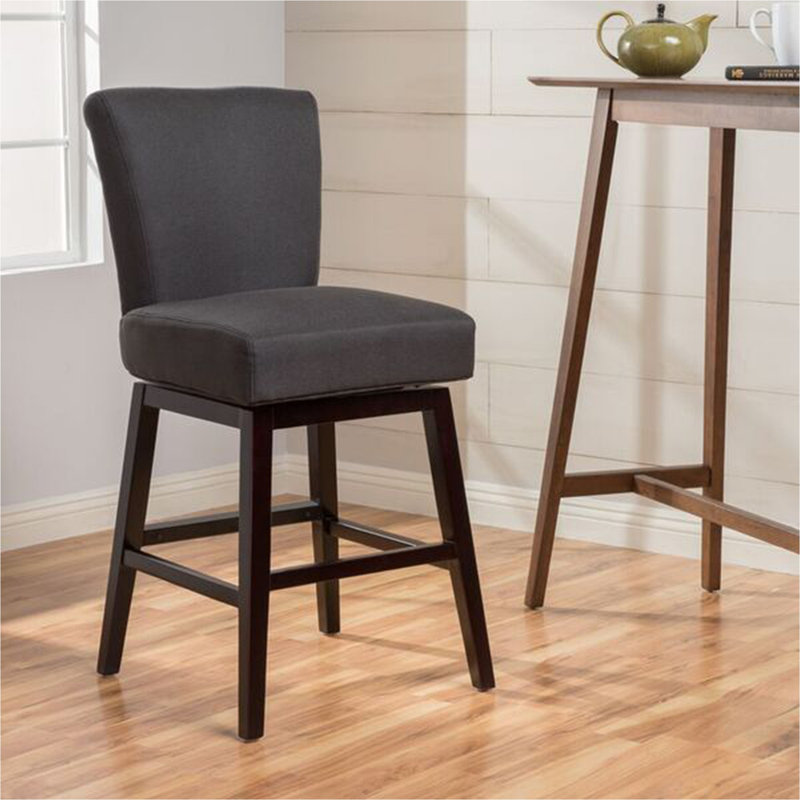 Cheeseman Swivel Bar & Counter Stool, Charcoal, Counter Stool (27.5" Seat Height), 1
