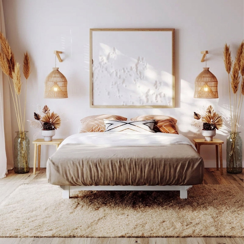 Hardison Bed Frame, Queen, White
